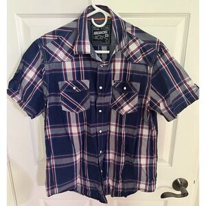 Vintage Men's Jordache Pearl Snap Western Shirt Button Up L